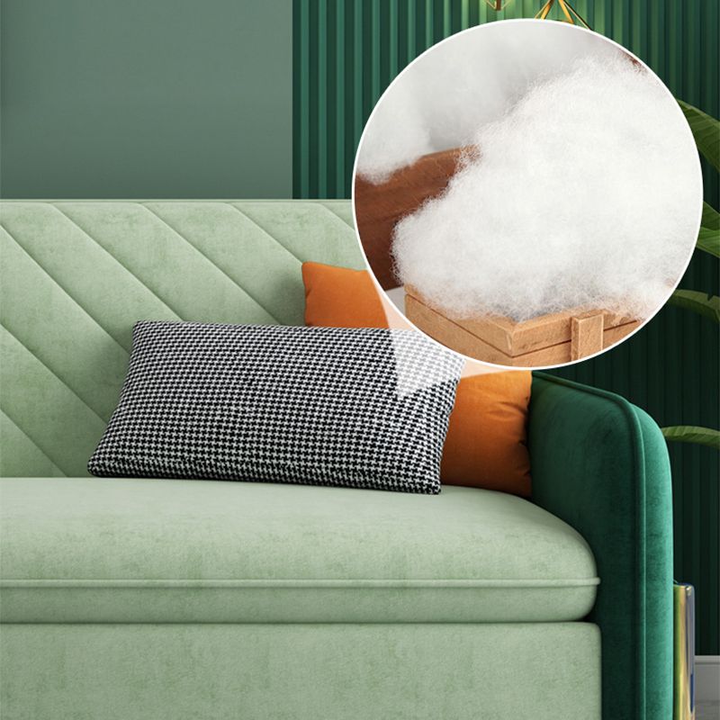 2/3-Seater Modern Sofa in Green Square Arm Sofa Bed with Storage