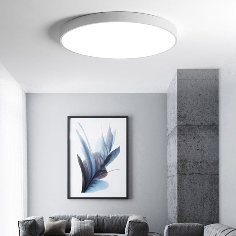 Nordic Modern Style Round Ceiling Lamp Acrylic 1 Light LED Flush Mount Light for Corridor