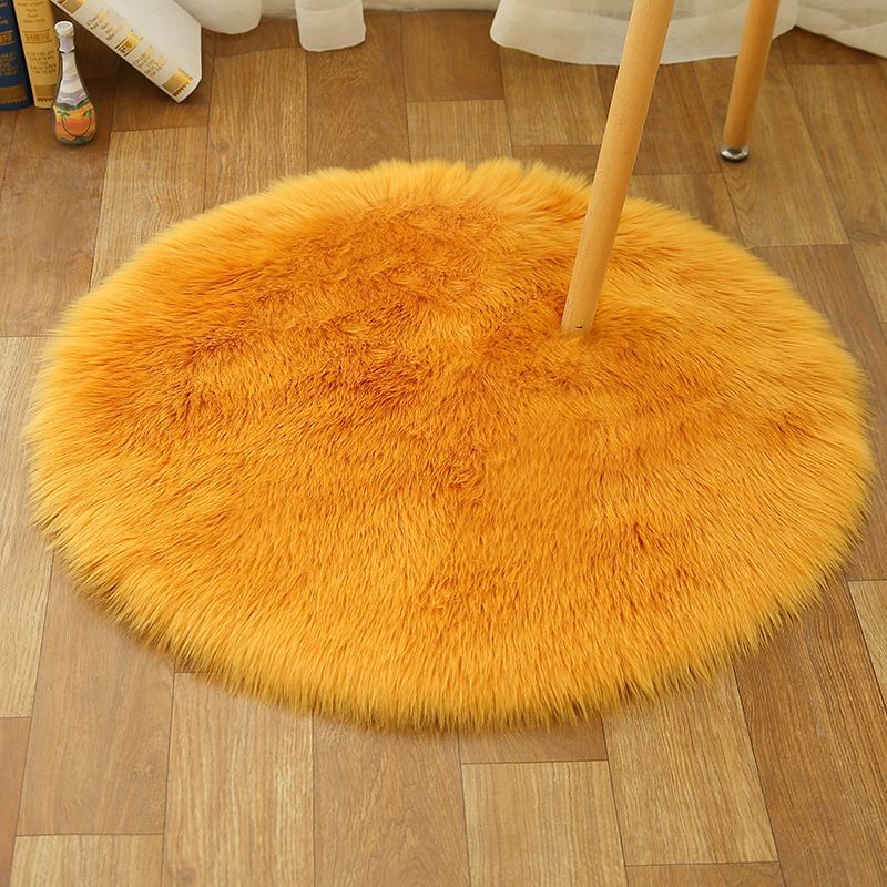 Comfort Girls Room Foot Rug Multicolor Plain Carpet Shag Pet Friendly Machine Washable Non-Slip Rug