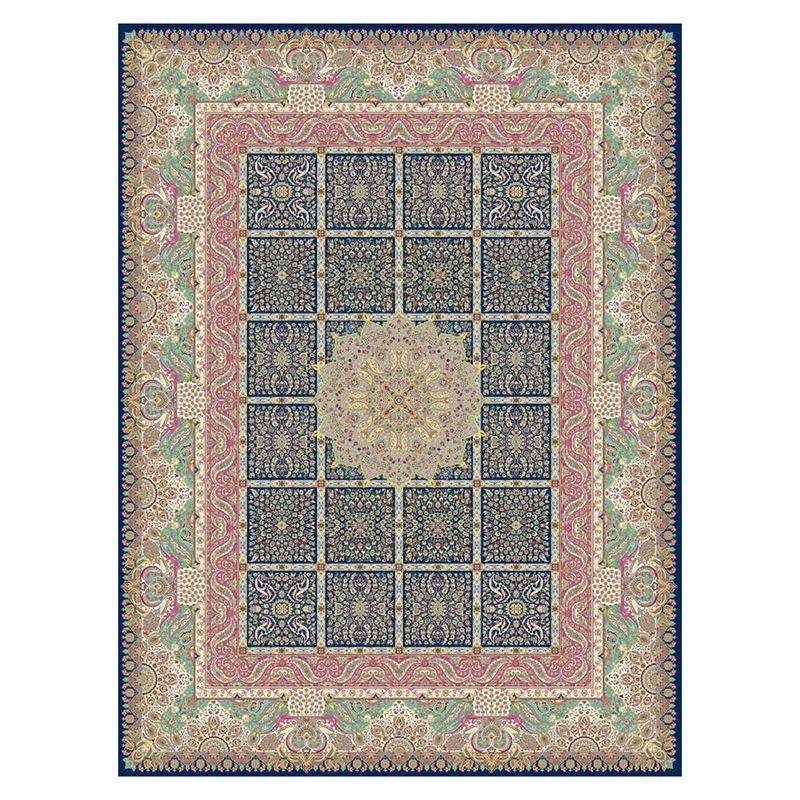 Brauner Wohnzimmer Teppich Europäischer Stil Polyester Teppich Anti-Rutsch Easy Care Teppich