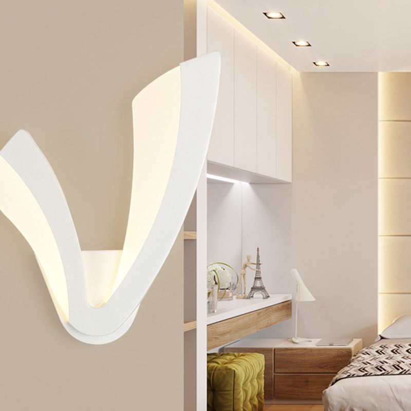 Lampada a parete Minimalista Minimalista Minimalista Sali in ferro battuto Sconce da parete con ombra acrilica