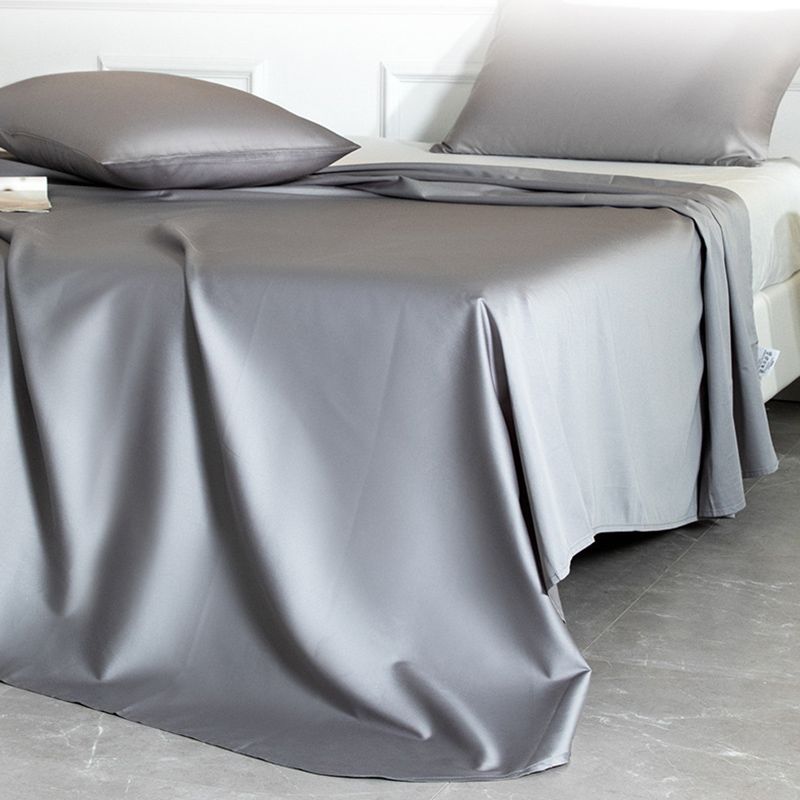 Sateen Weave Sheet Fade Resistant Non-Pilling Solid Color Soft Bed Sheet