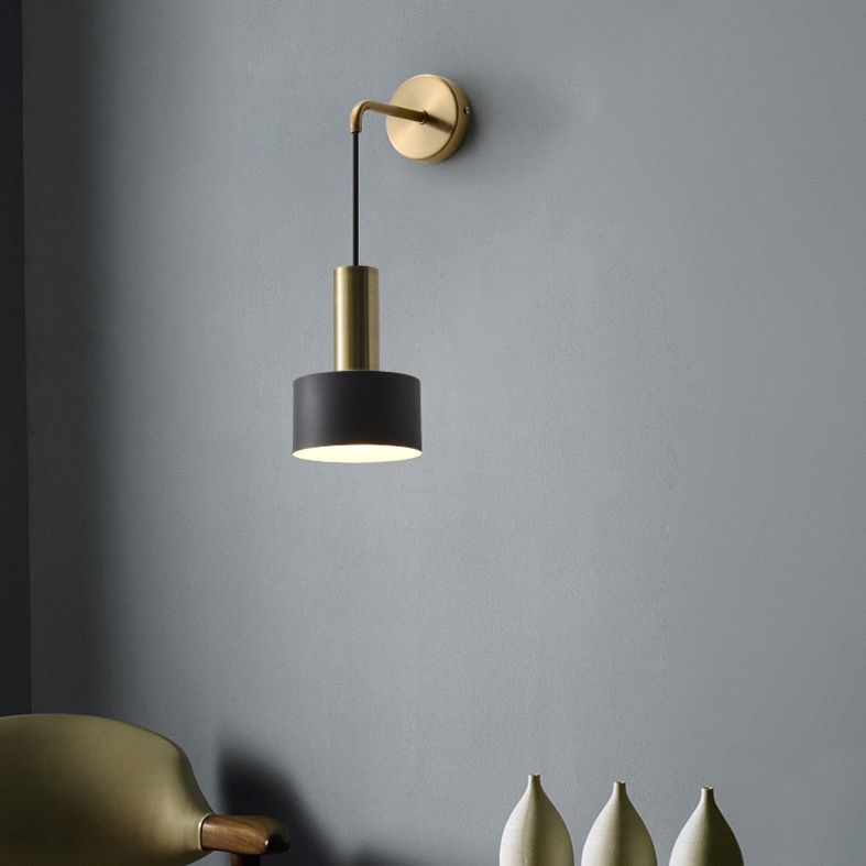 Luce in metallo ombreggiato Light Sconce Stipano Minimalista Montata Montata per camera da letto