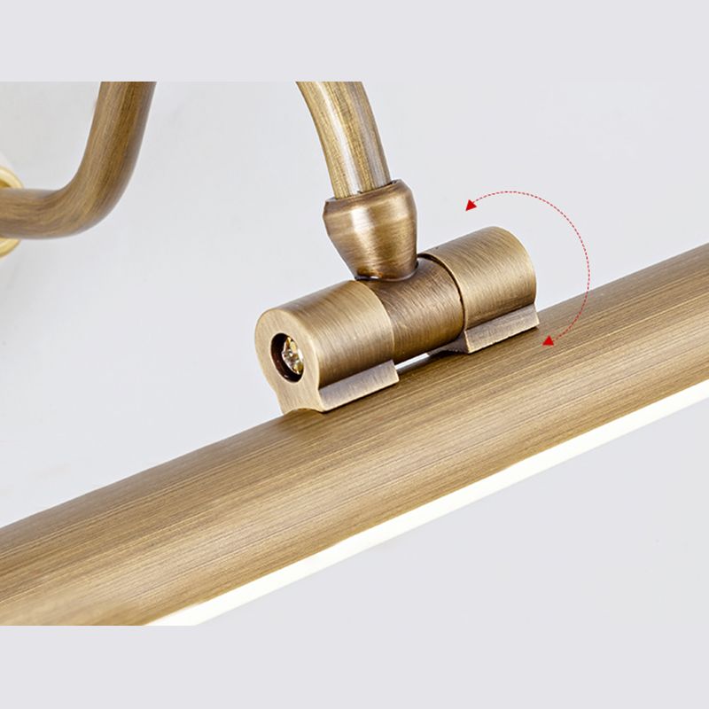 Mid secolo moderno moderno cilindrico a parete vanità luci rame 1 monte a parete leggera lampada in oro in oro
