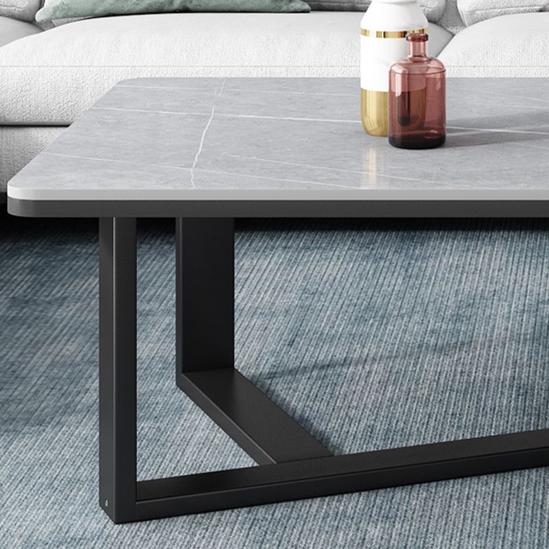 Single Coffee Table Slate Rectangular Coffee Table for Living Room