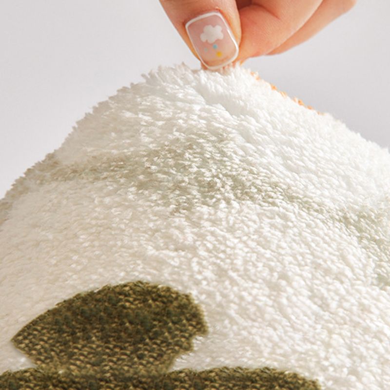 Round Carpet Plant Pattern Rug Stain Resistant Rug for Home Decor