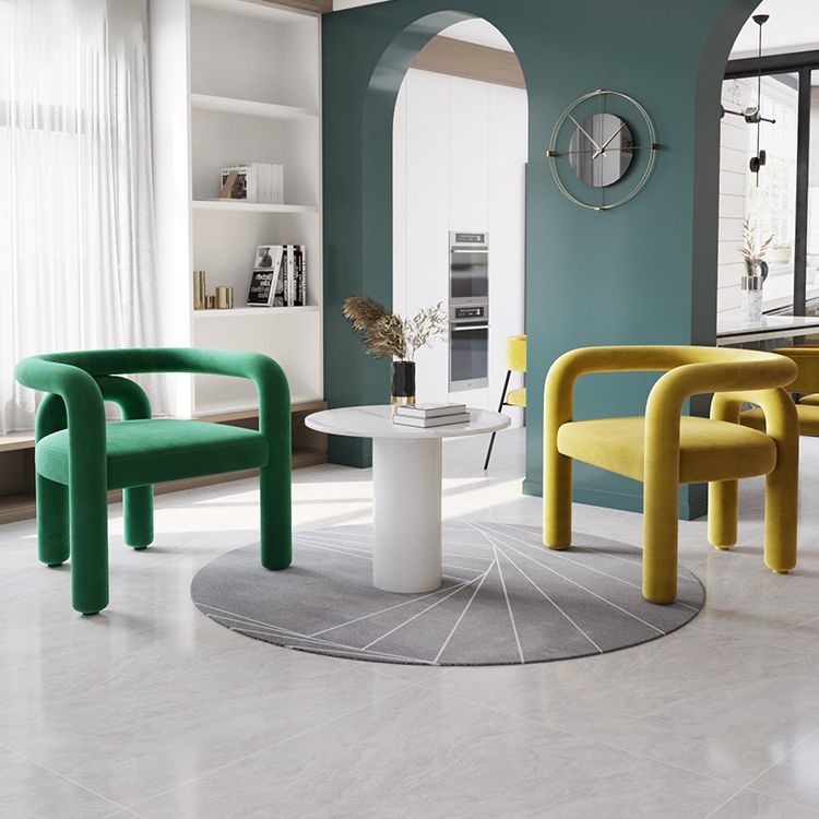 Sillas de comedor de cocina de estilo moderno con respaldo abierto y sillas laterales con brazo