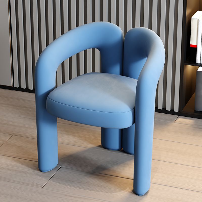 Modern Style Upholstered Dining Chair Open Back Dining Arm Chair