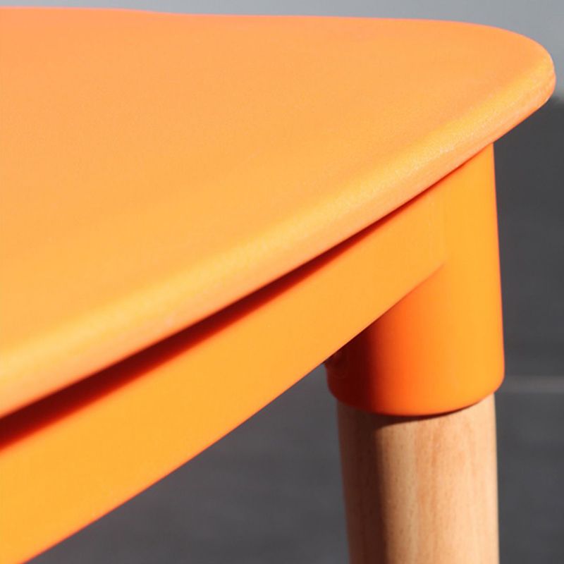 Chaise de salle à manger en plastique de style contemporain, chaises latérales de salle à manger à dossier ouvert pour la cuisine