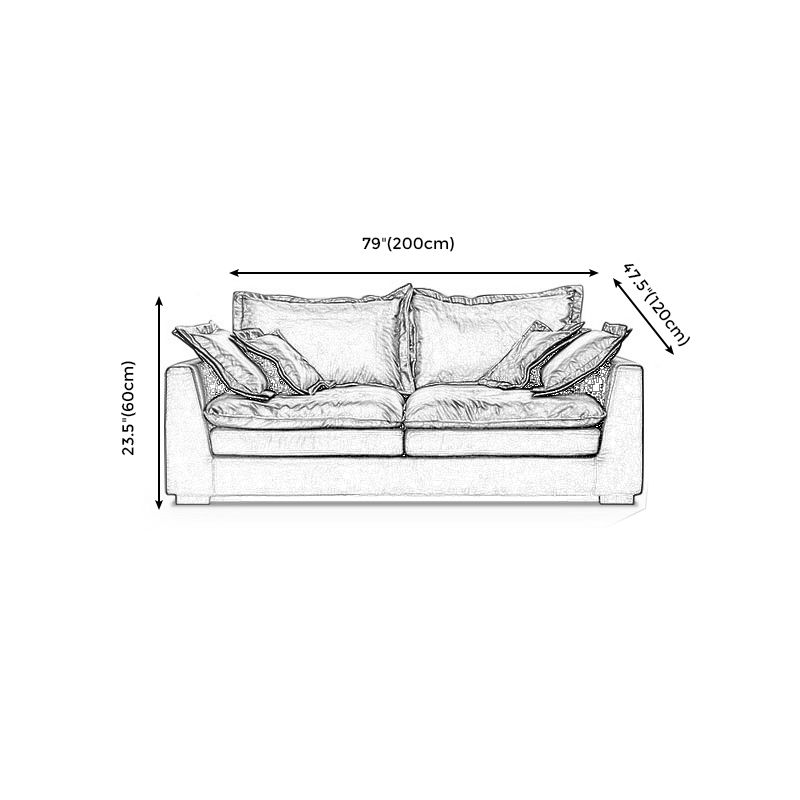 Black Contemporary Faux Leather Tuxedo Arm Sofa with Bolster Pillows for Living Room