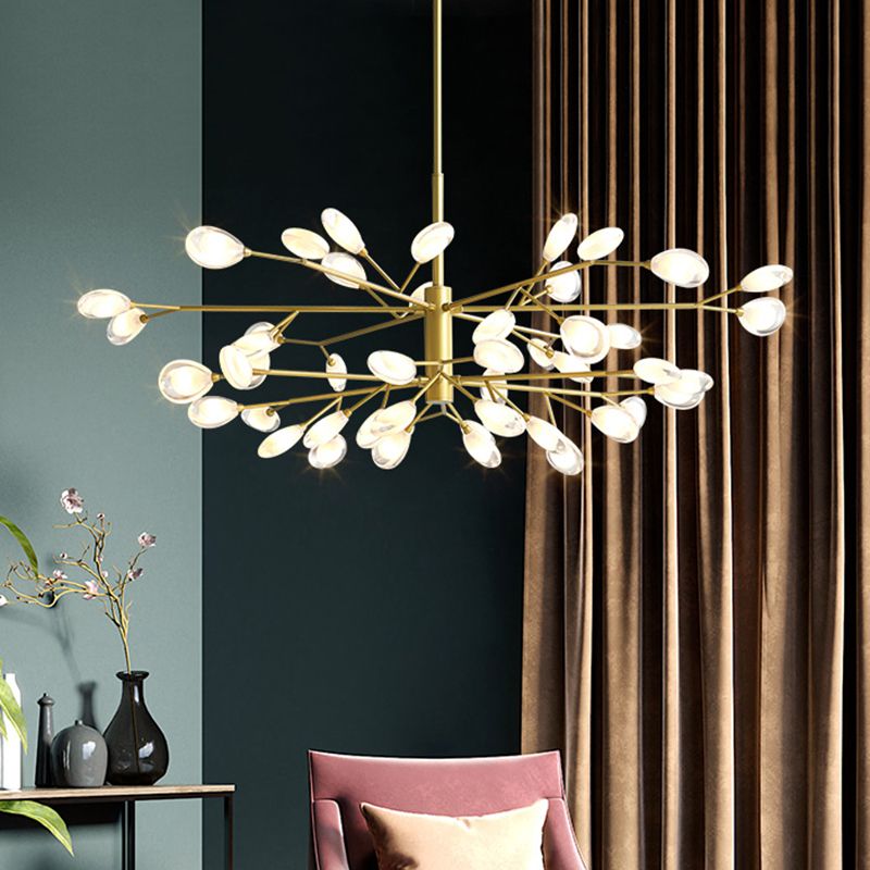 Sputnik Firefly Living Room LED Ceiling Lighting Acrylic Postmodern Chandelier Light Fixture