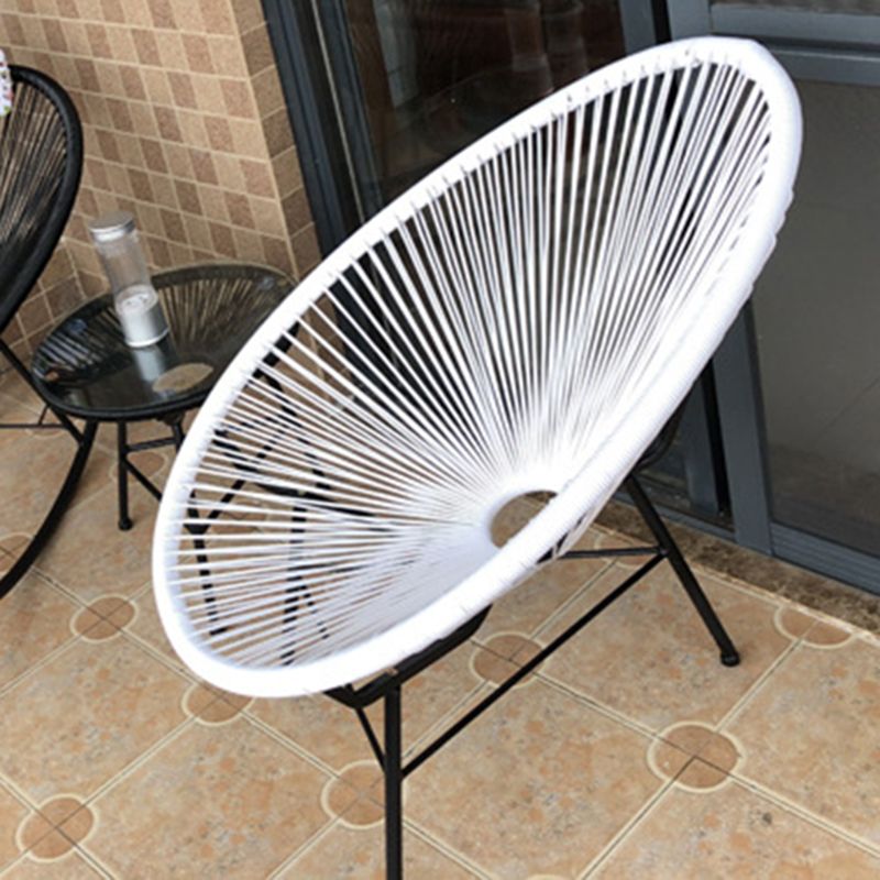 Mid-Century Modern Single Rocking Chair Indoor Rattan Rocking Chair