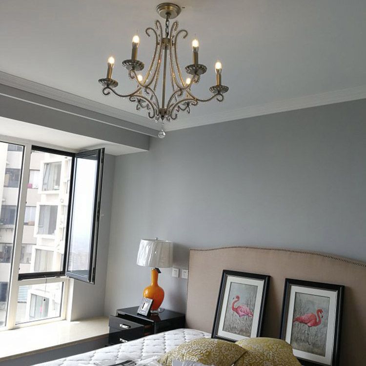 Silver Chandelier Light Fixtures Sputnik Traditional Ceiling Light Fixture for Bedroom