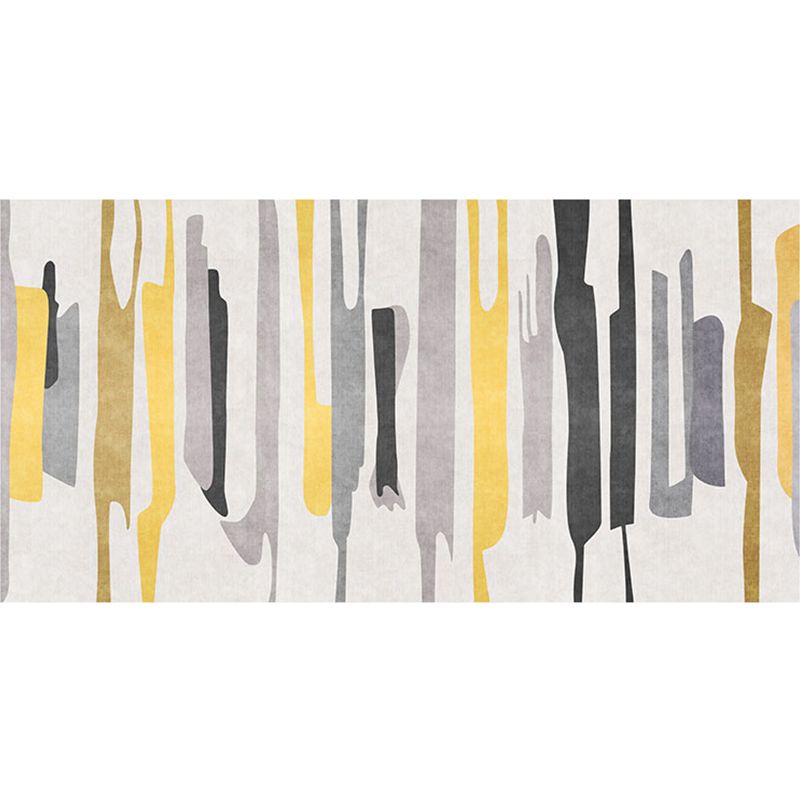 Colorblock Rug Polyester Modern Rug Washable Anti-Slip Pet Friendly Area Rug for Bedroom