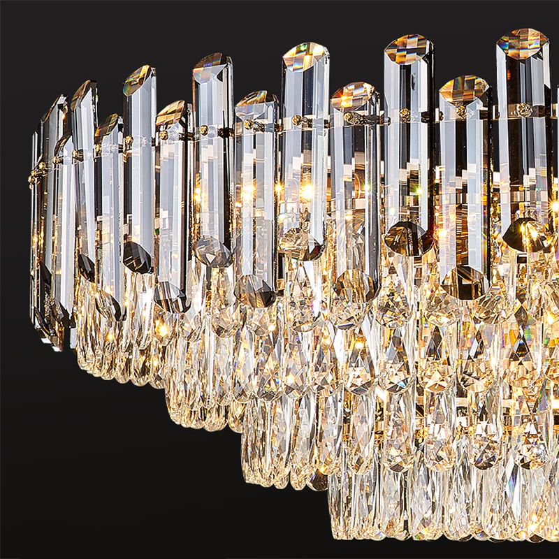 Modern Circular Chandelier Crystal Chandelier Lighting Fixtures For Dining Room
