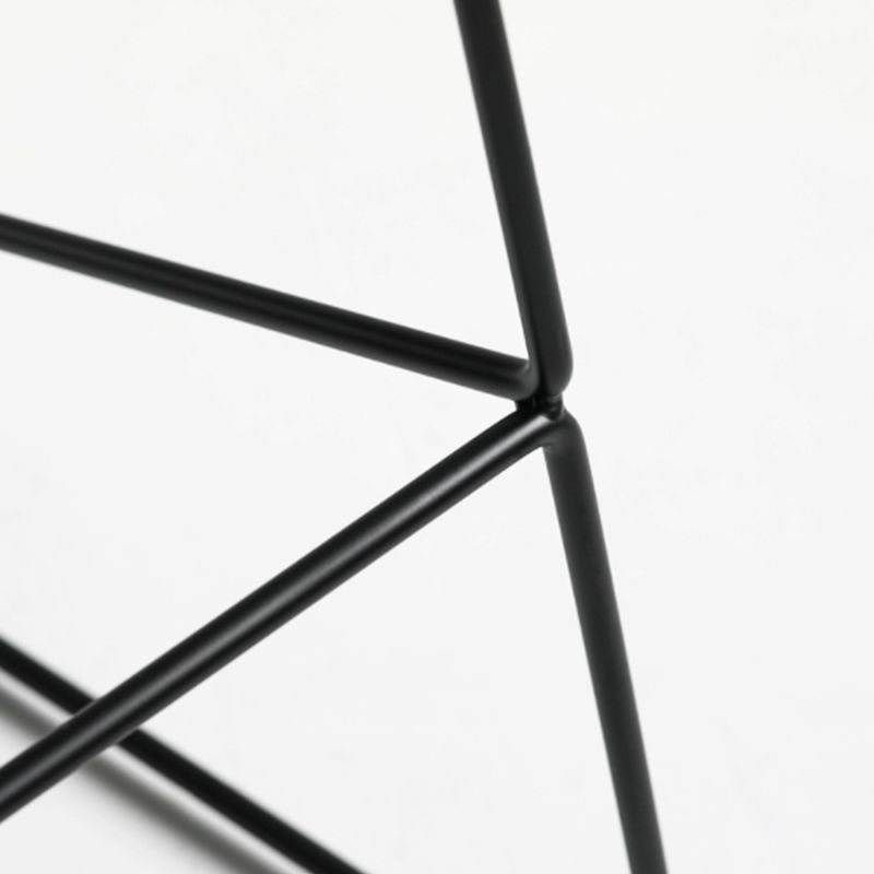 Modern Armless Counter Stool Iron Cafe Bar Stool with Seat and Pedal