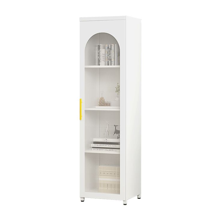 Scandinavian Metal Bookshelf Standard Closed Back Bookcase with Cabinets