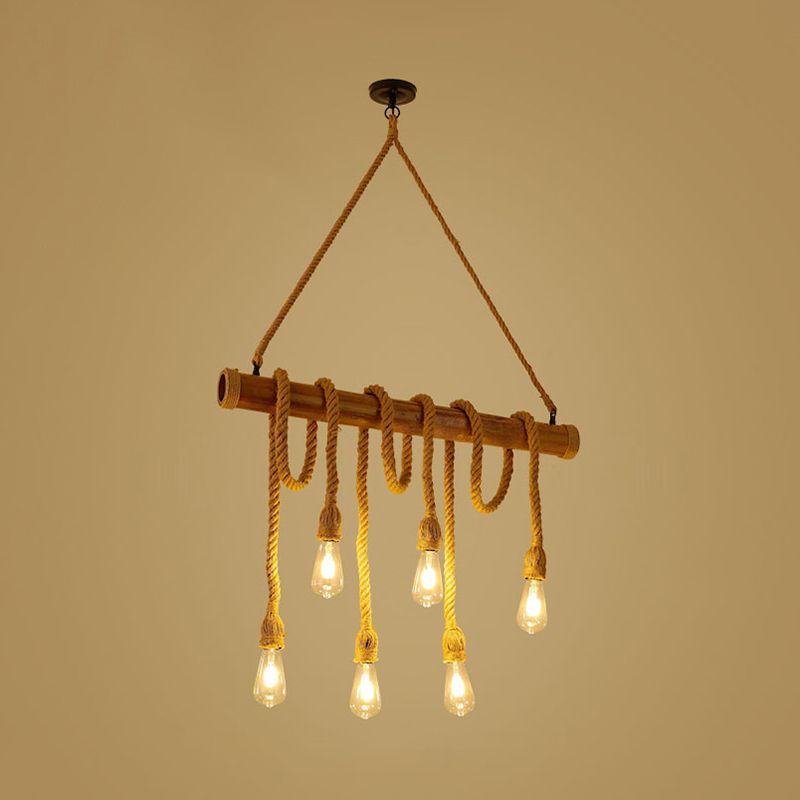 Industrial Pendant Lighting Rope Island Light Fixtures for Restaurant