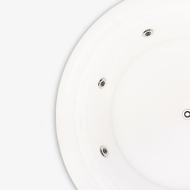 Modern Acrylic Drop-in Bathtub Oval Bath Tub for Home in White