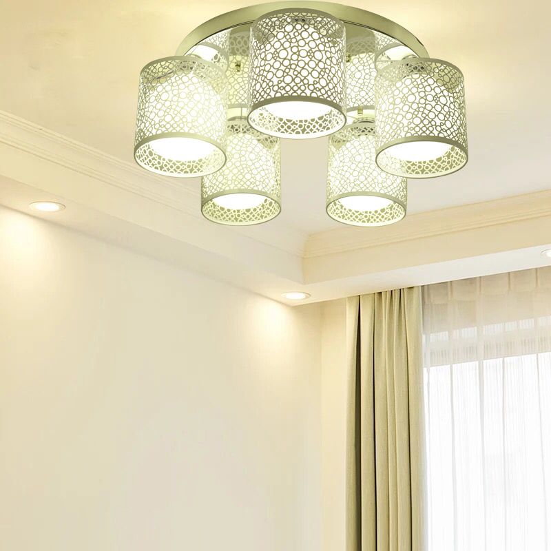 Modern Style Ball Shape Flush Mount 5-Lights Glass Ceiling Light for Bedroom