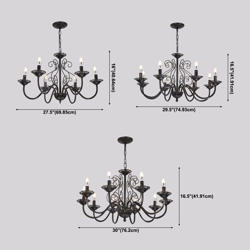 Traditional Style Unique Chandelier Lights Metal Pendant Light Fixtures