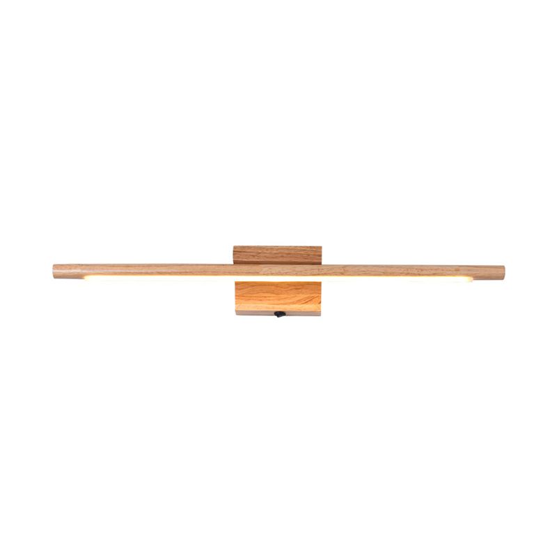 Modern Style Tube Vanity Lighting Fixtures Wood 1 Light Vanity Wall Sconce