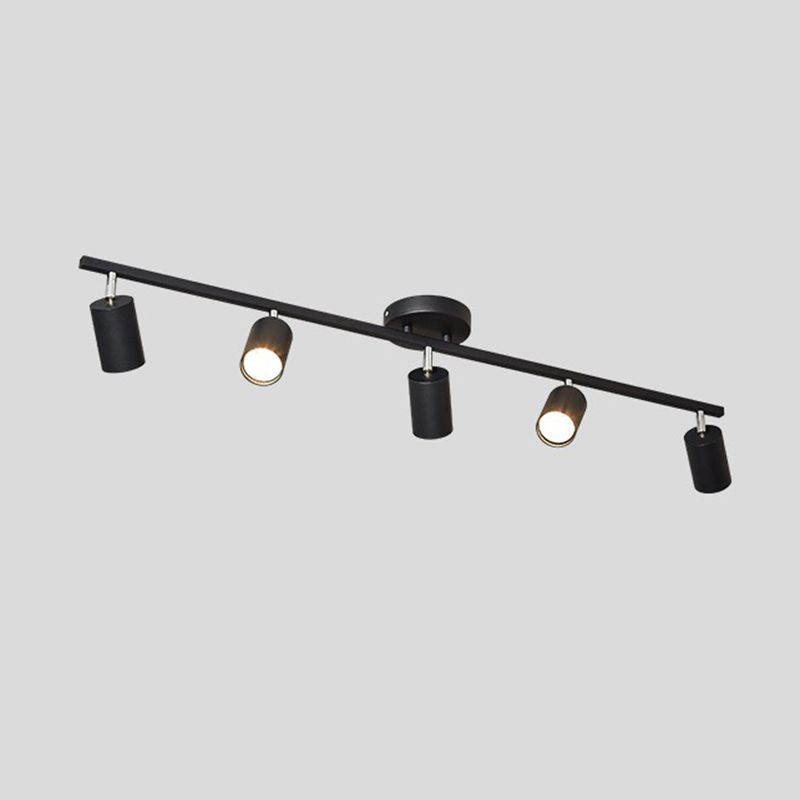 Contemporary Ceiling Light Multi - Light Ceiling Semi Flush in Black / White