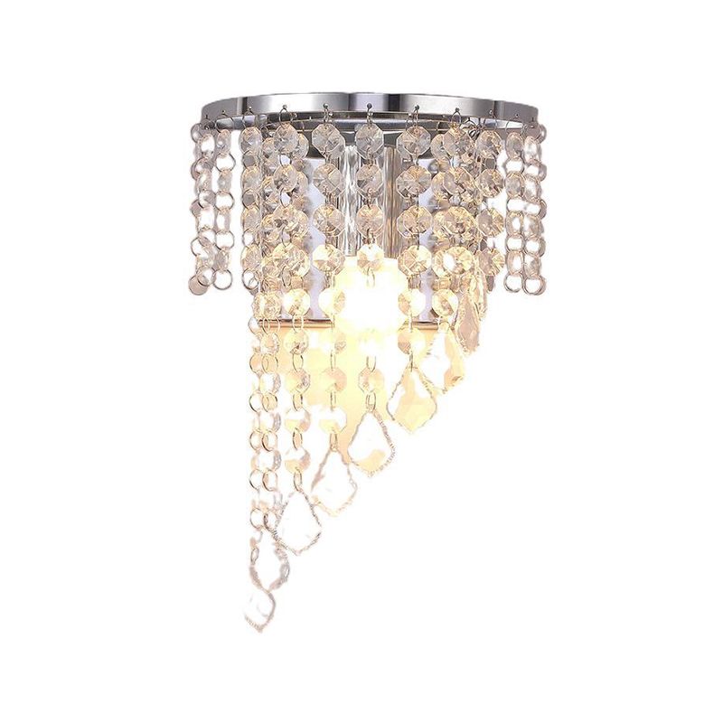 Modern Unique Shape Wall Light Sconces Crystal 1 Light Wall Lighting Fixtures