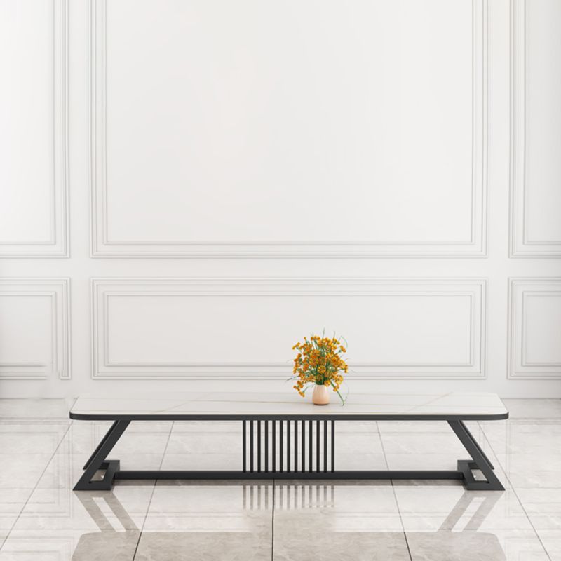 17.72"H TV Stand Contemporary Style White TV Stand Console for Living Room