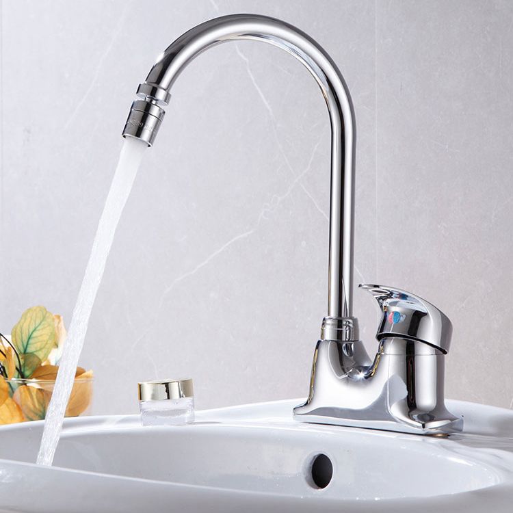 Contemporary Single Level Kitchen Faucet Lead Free Faucet in Chrome
