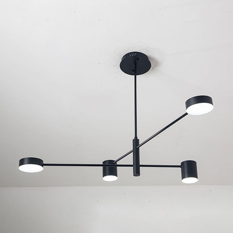 Contemporary Style Cylinder Shape Pendant Chandeliers Metal Hanging Light Fixtures