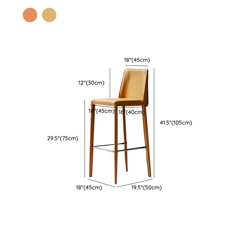 Modern Style Metal Barstool Low Back Counter Bar Stool for Kitchen