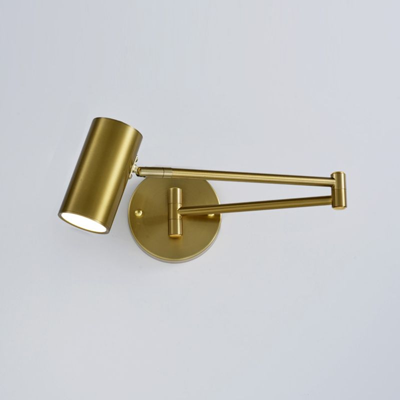 1 Light Swing Arm Wall Lamp Simplicity Metal Wall Mounted Light Fixture