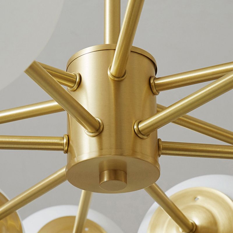 Moderne stijl wit glas kroonluchter verlichting multi -lights bol plafond hanglamp