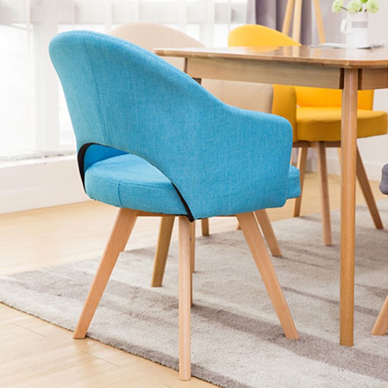 Chaises de salle à manger en bois modernes, fauteuils latéraux à dossier ouvert pour la cuisine