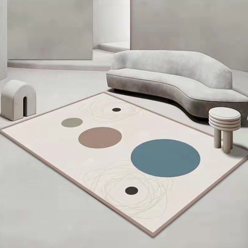 Grey Circle Teppich Polyester Freizeitteppich nicht rutschfestem Teppich für den Salon