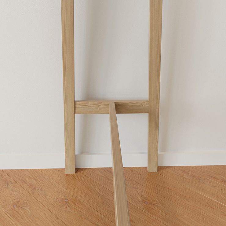 Modern Trestle Base Bar Table Set 1/2/3 Pcs Solid Wood Bar Table and Stools