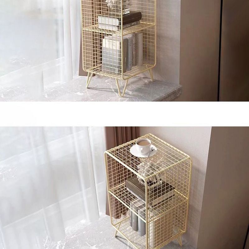 Modern Standard Bookcase Home Office Metal Bookshelf with Shelves