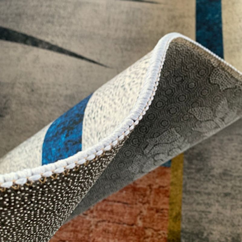 Modern Indoor Rug Leisure Houndstooth Print Polyester Area Rug Stain Resistant Carpet for Home Decor