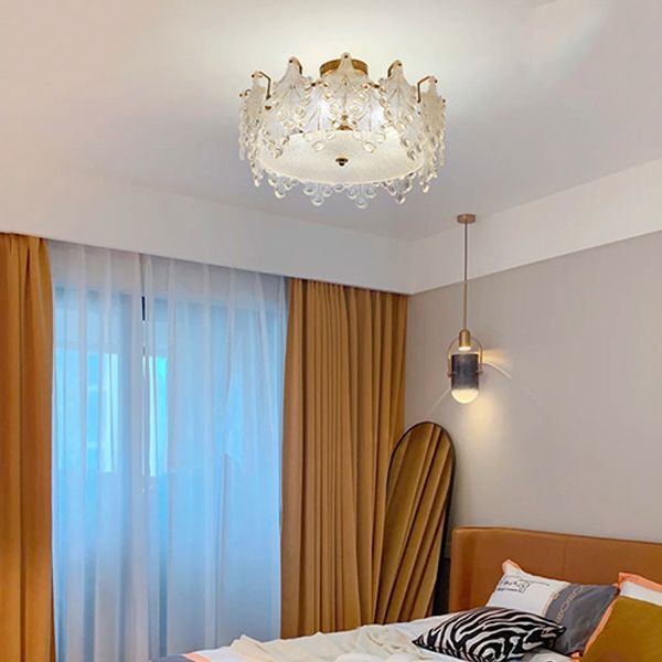 Nordic Glass Ceiling Light Simple Flush Mount Light Fixture for Sitting Room