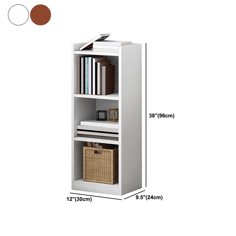 Closed Wood Bookcase Modern Minimalist Home Living Room Corner Bookshelf