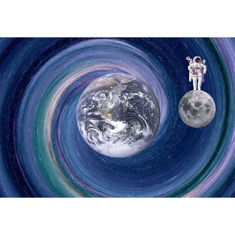 Milky Way Galaxy Stain-Resistant Mural Wallpaper for Sleeping Room, Personalized Size