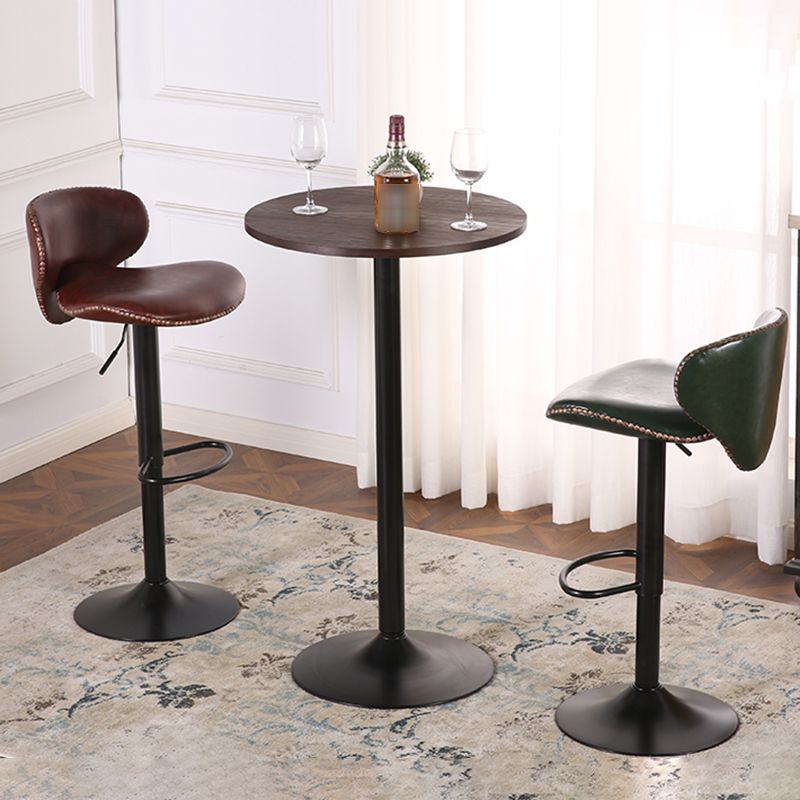 Modern Liftable Bar-stool PU Leather Counter Bar Stool with Metal Legs for Bristol