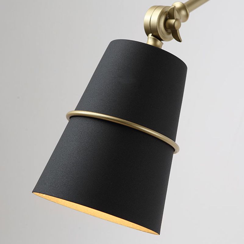 Verstellbare 1-Licht-Kegel Wandleuchten Moderner Aluminium-Wandbeleuchtungsideen in Schwarz und Weiß