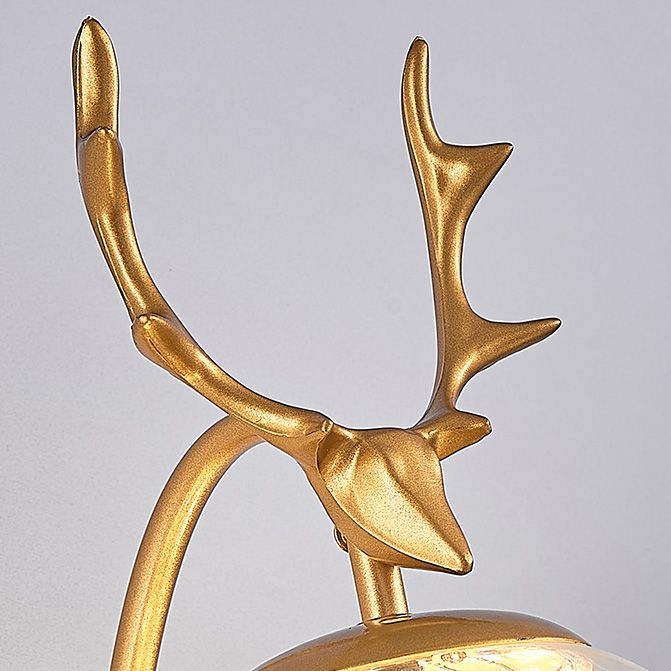 Modern Style Spherical Shape Wall Sconce Glass 1 Light Sconce Lighting for Bedside