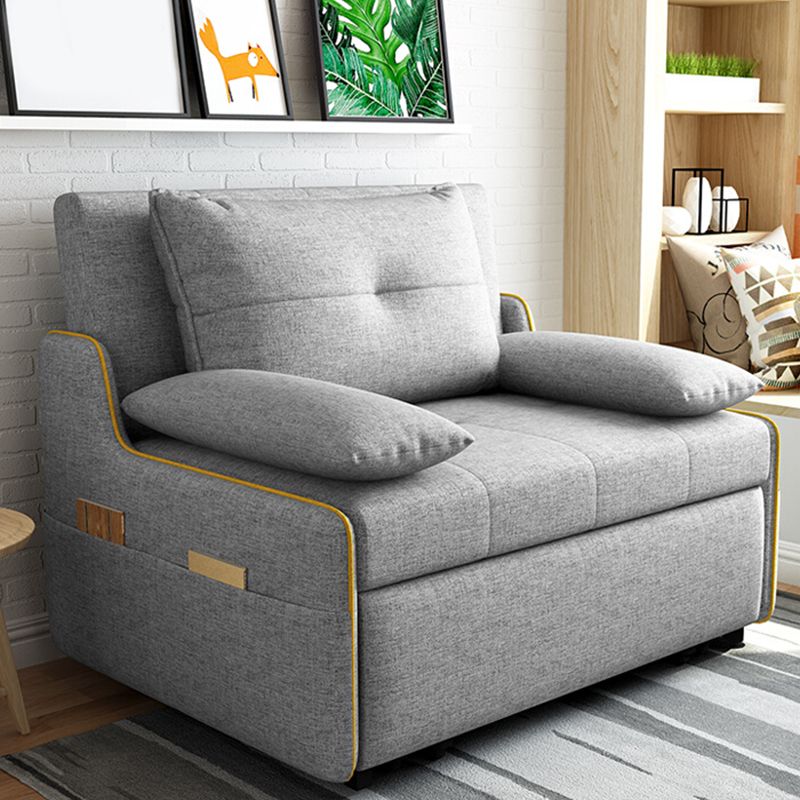 Convertible Contemporary Cotton Blend Bed Sofa Couch in Gray