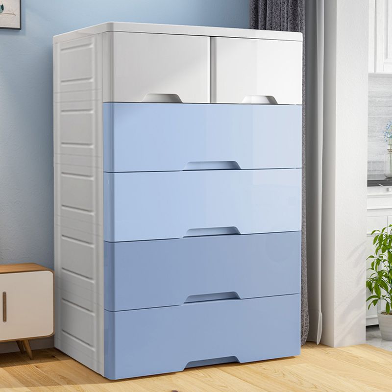 Modern Style Non-Hanging Armoire Plastic Home Cabinet with Drawers