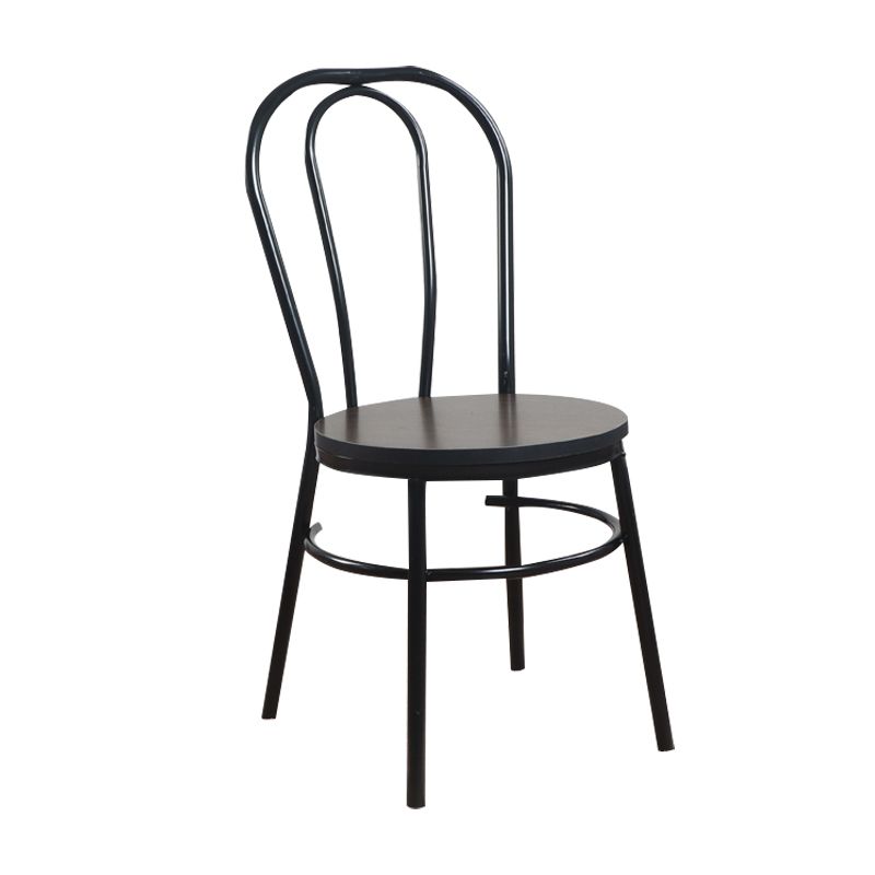 Contemporary Metal Dining Room Chairs Open Back Dining Armless Chair for Home Use