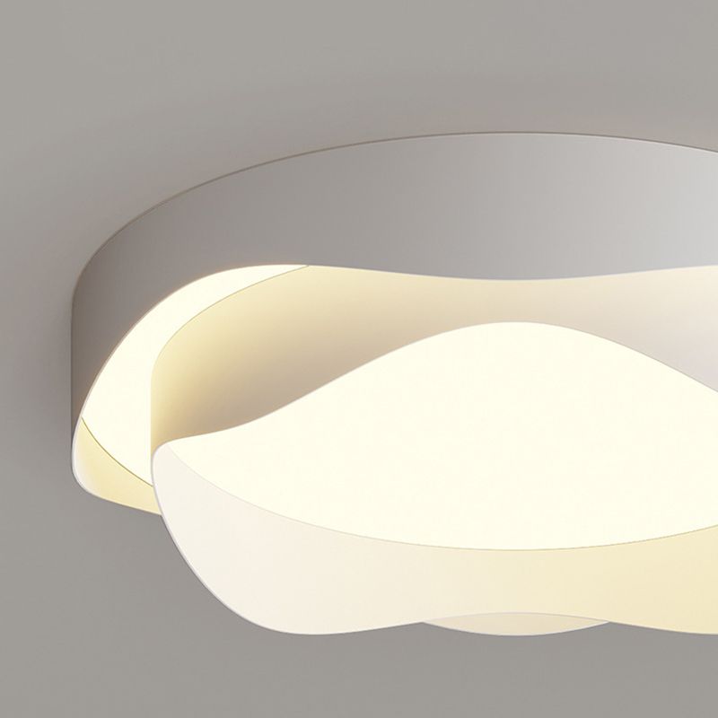 Modern Ceiling Lamp Metal LED Flush Mount Light Fixture with Acrylic Shade for Bedroom