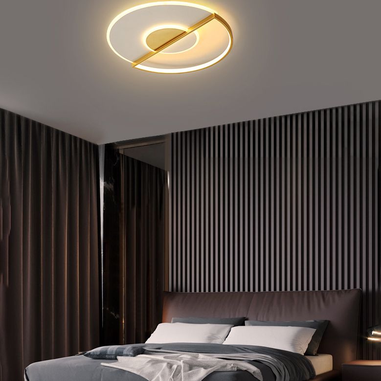 Minimalisme LED LED Ceiling Light Post-moderne Acrylique Shade Flush-mount Lamp for Study Room Dining Room